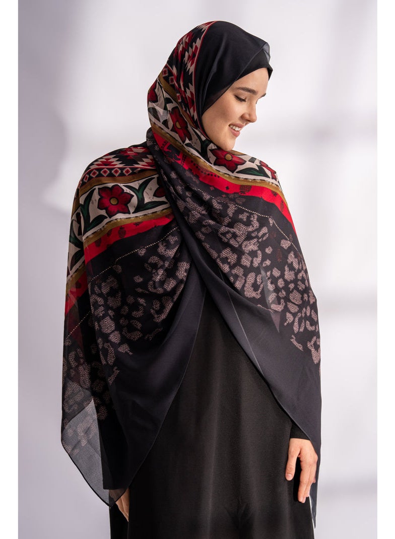 Alamki Women Hijab Desert Bloom Printed Chiffon - Image 3